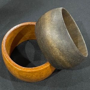 Set of 2 Wood Bangles